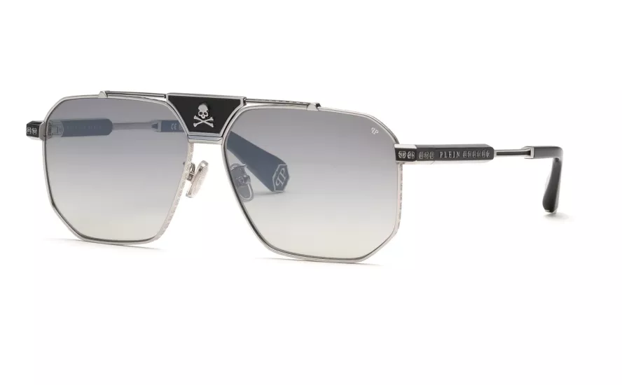 Philipp Plein SPP152W K07X 63 | Erkek Gri Güneş Gözlüğü